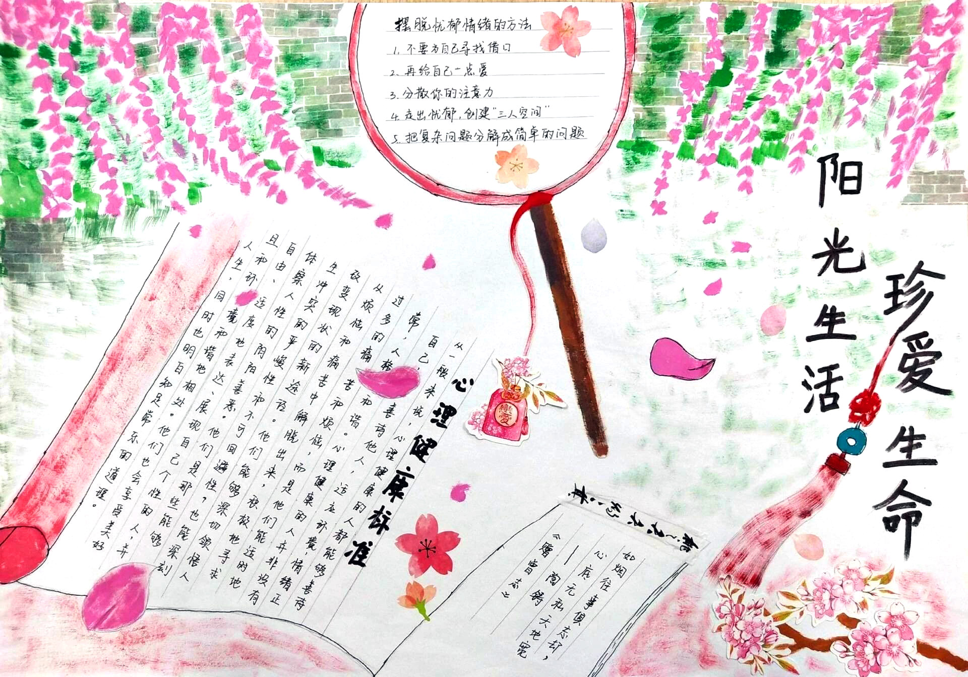 简单漂亮的心理健康手抄报-图1