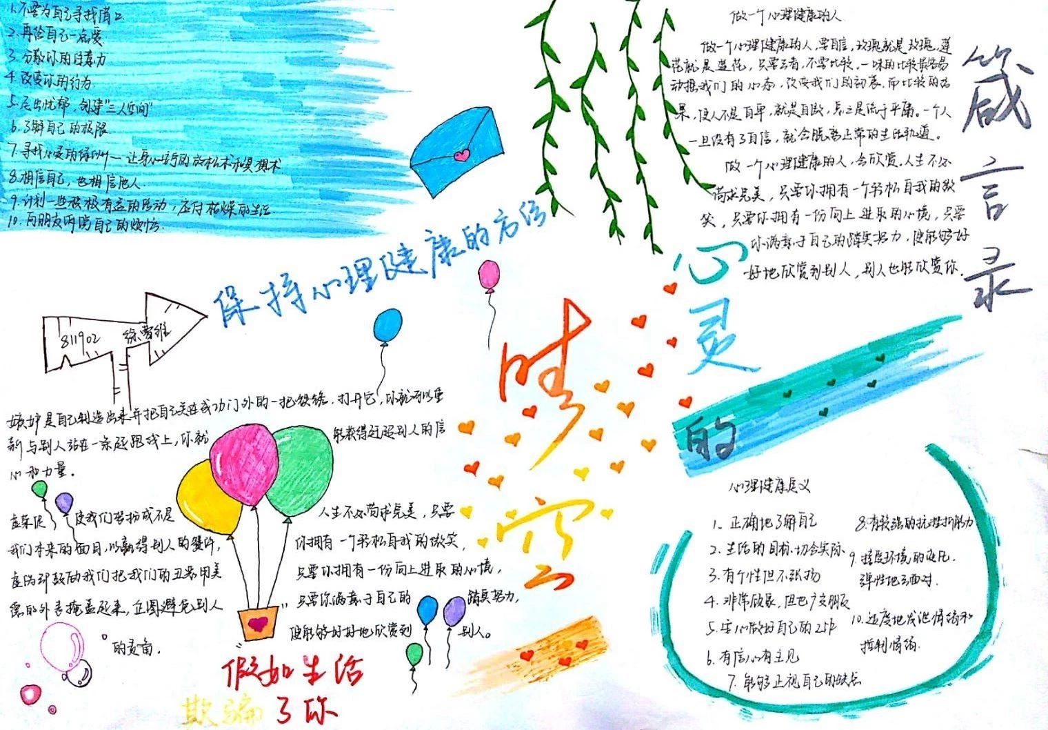 简单漂亮的心理健康手抄报-图5