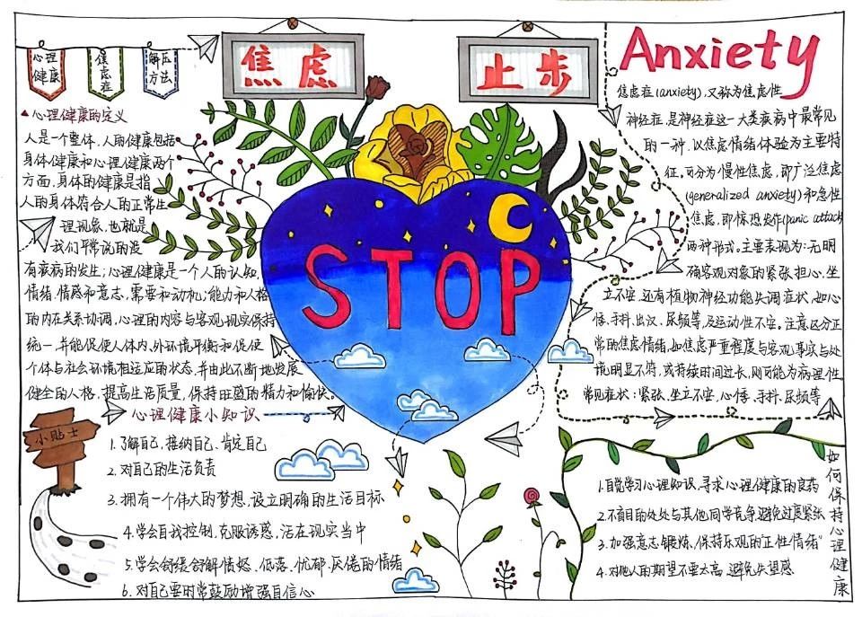 简单漂亮的心理健康手抄报-图8