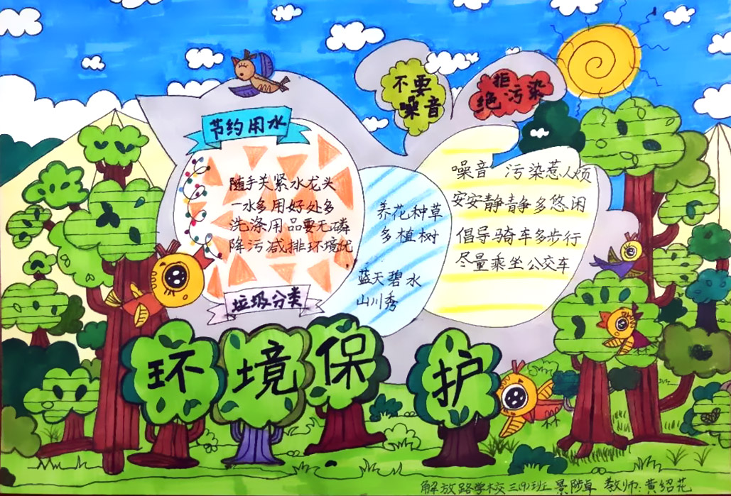 绿色环保主题手抄报-图4