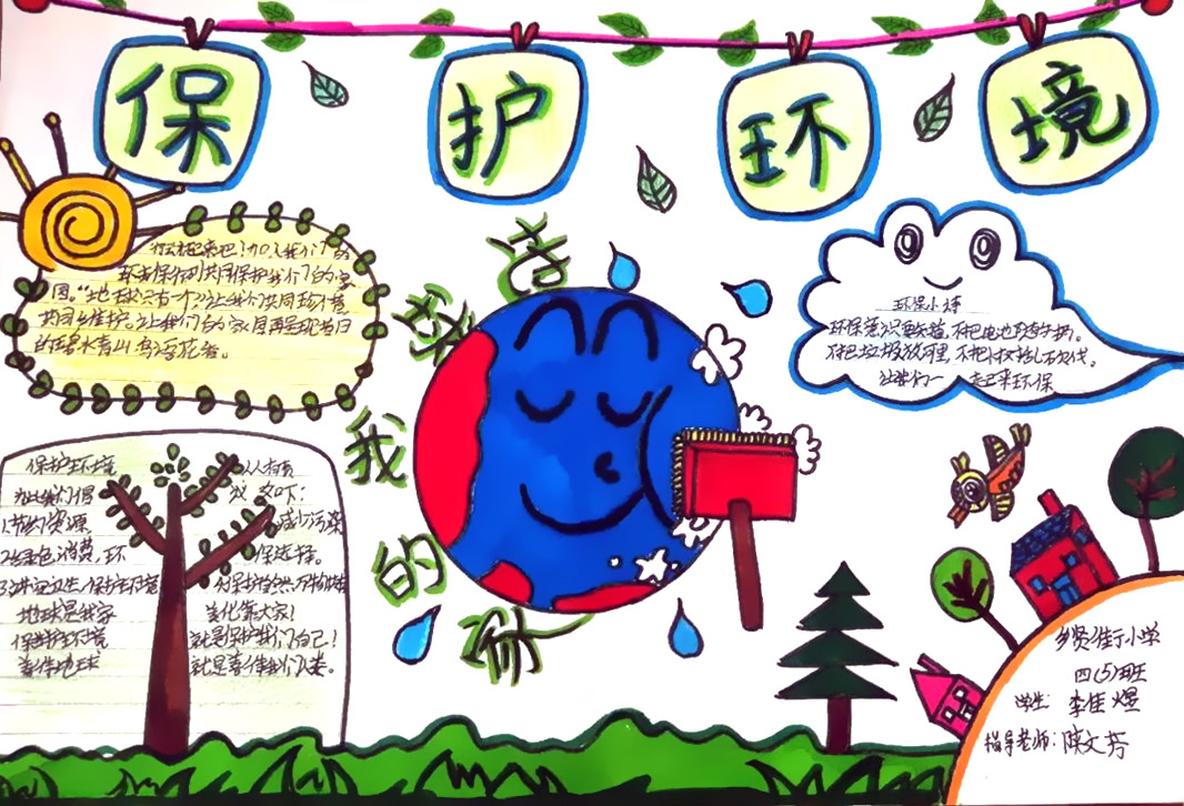 绿色环保主题手抄报-图6