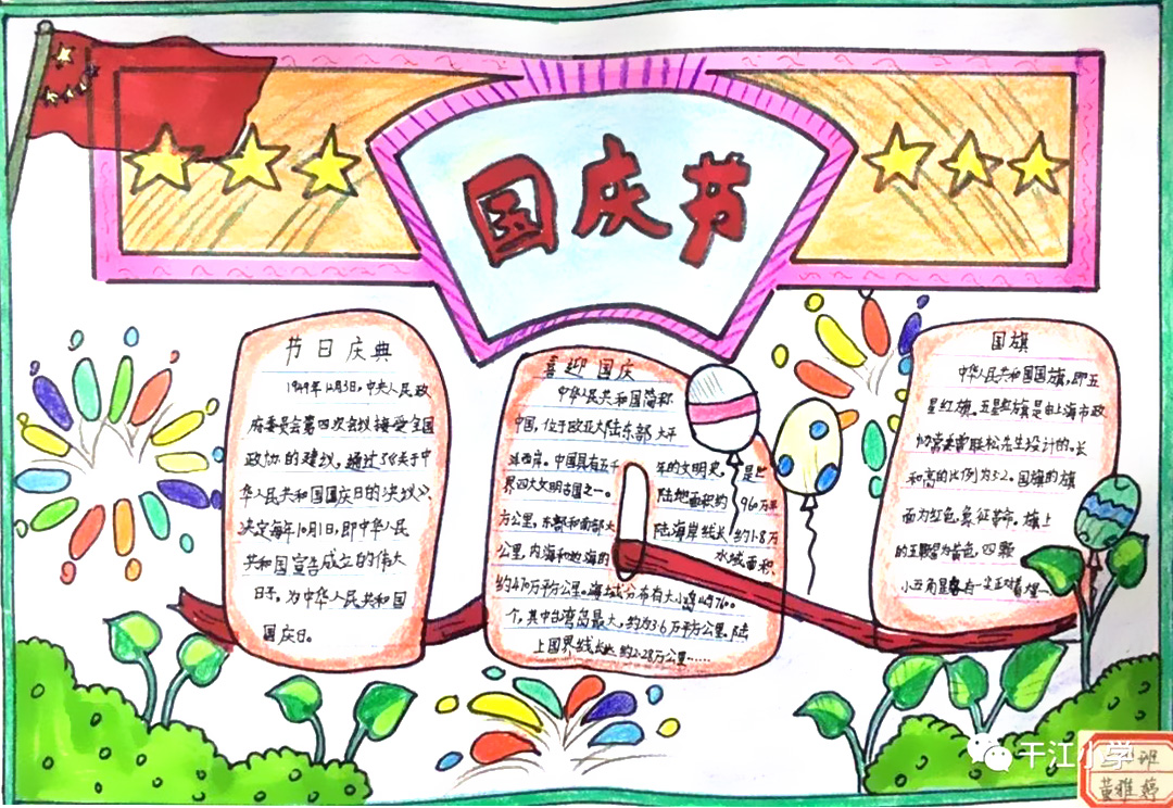 新中国成立70周年手抄报-图6