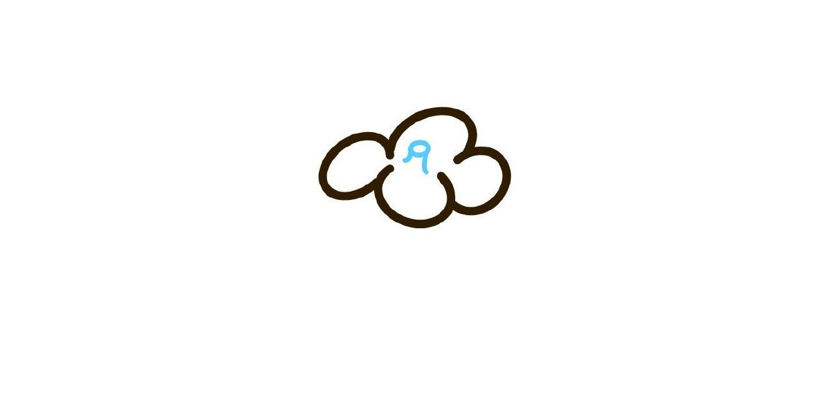 步骤3：在中间画出狮子的蒂。