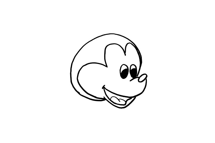 步骤4：圆圆的头。