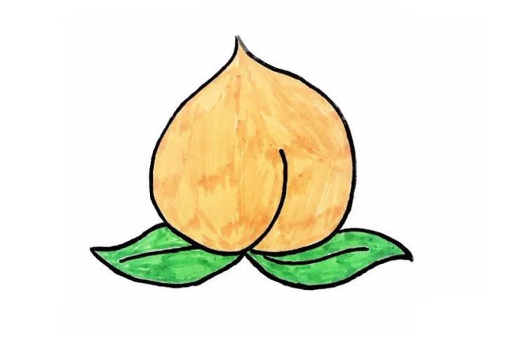 桃子简笔画画法步骤