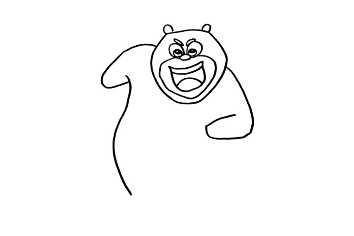 步骤4：拥有胖乎乎胳膊的小熊熊才会更加可爱呢?小朋友们喜欢这样的小熊熊吗?