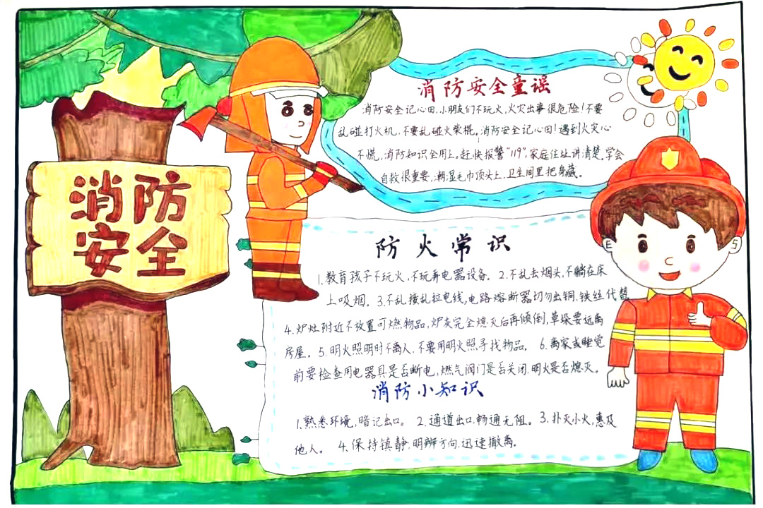 初中生消防安全小报欣赏-图3