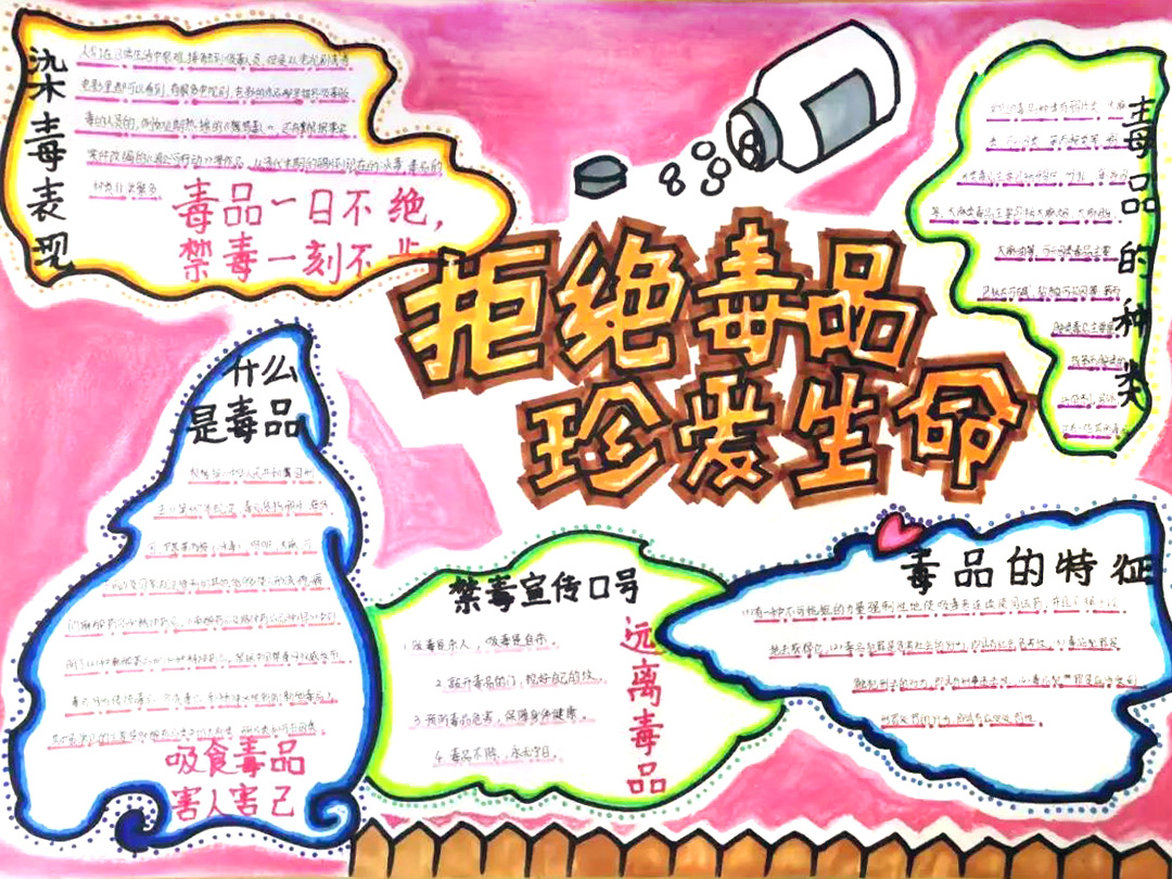 “无悔青春，远离毒品”主题手抄报-图4