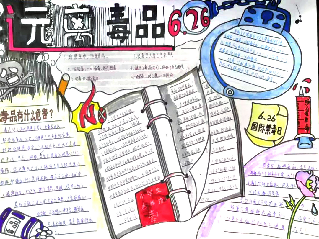 “无悔青春，远离毒品”主题手抄报-图5