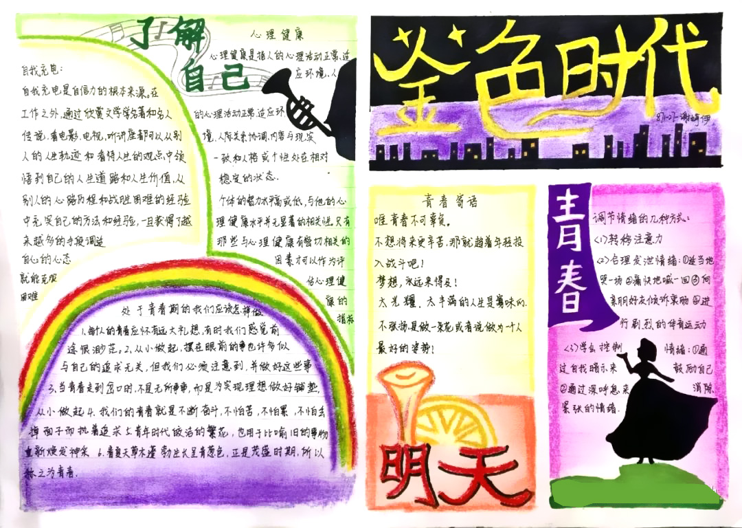 以“青春”为主题的手抄报-图1