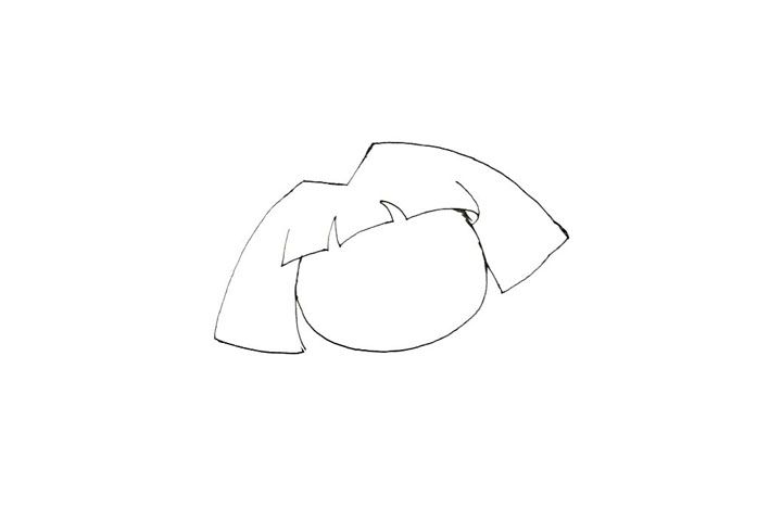 步骤3：将头发补充完整。