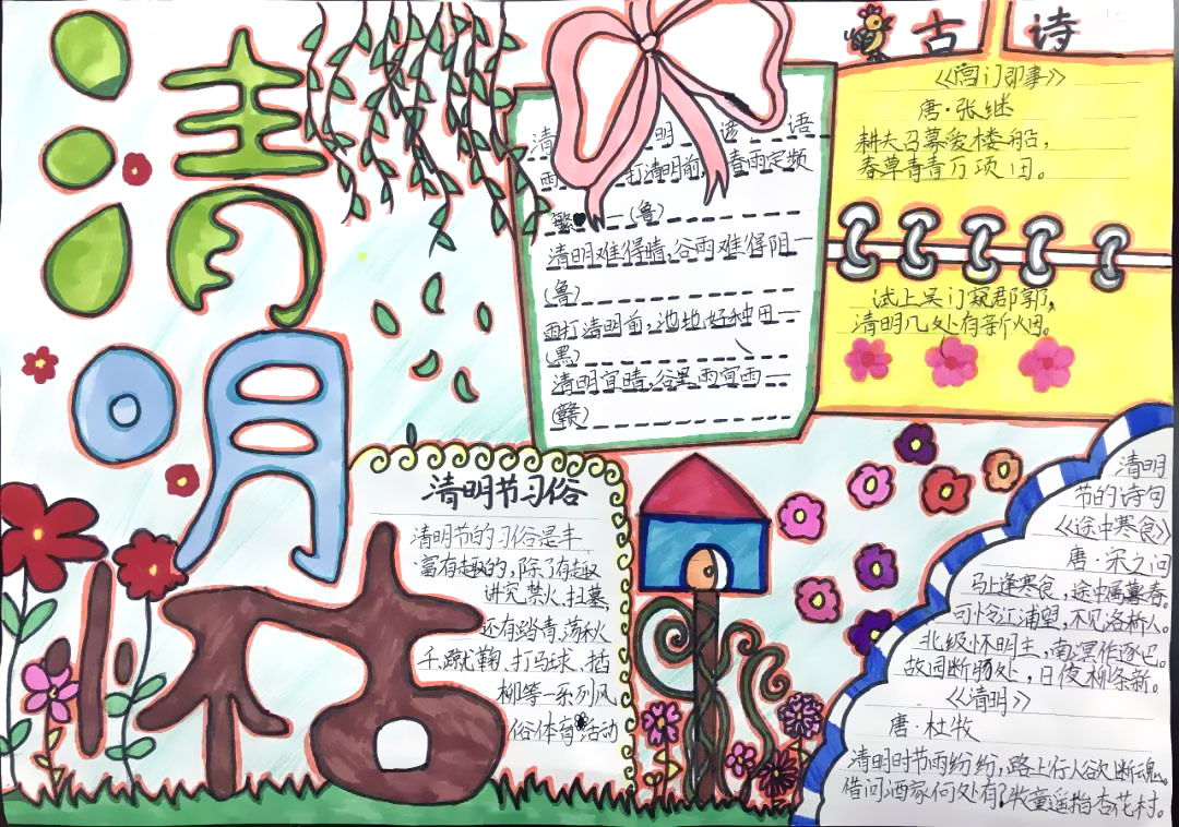 “我们的节日·清明”主题手抄报-图10