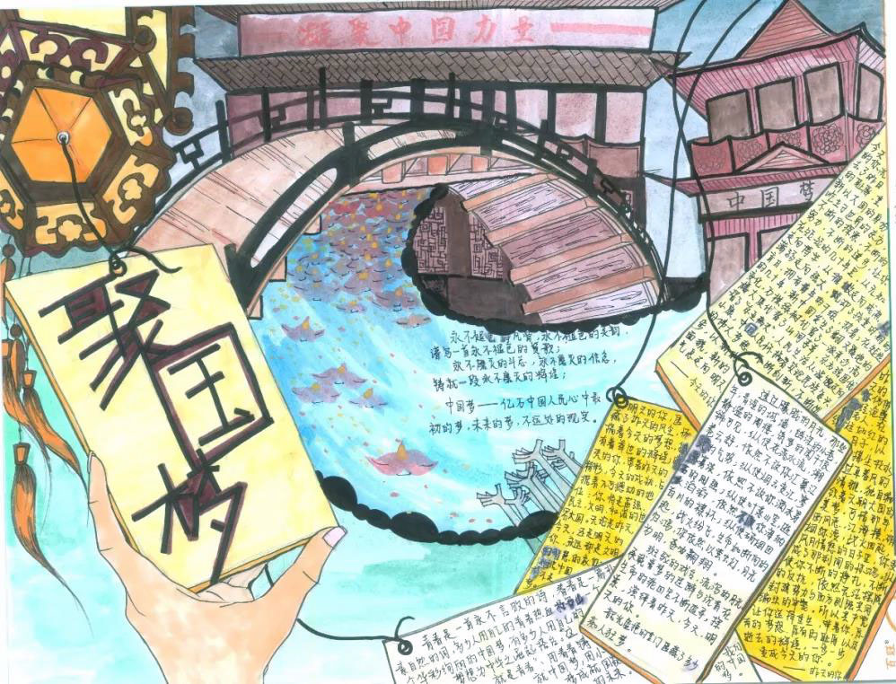 “圆梦中国”主题手抄报图片-图3