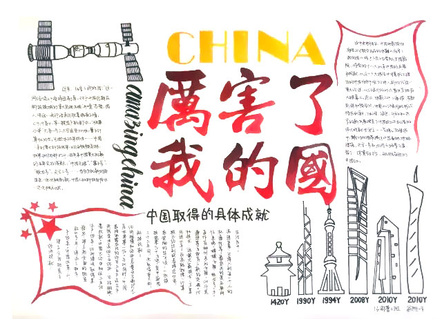 以“厉害了，我的国”为主题的手抄报-图8