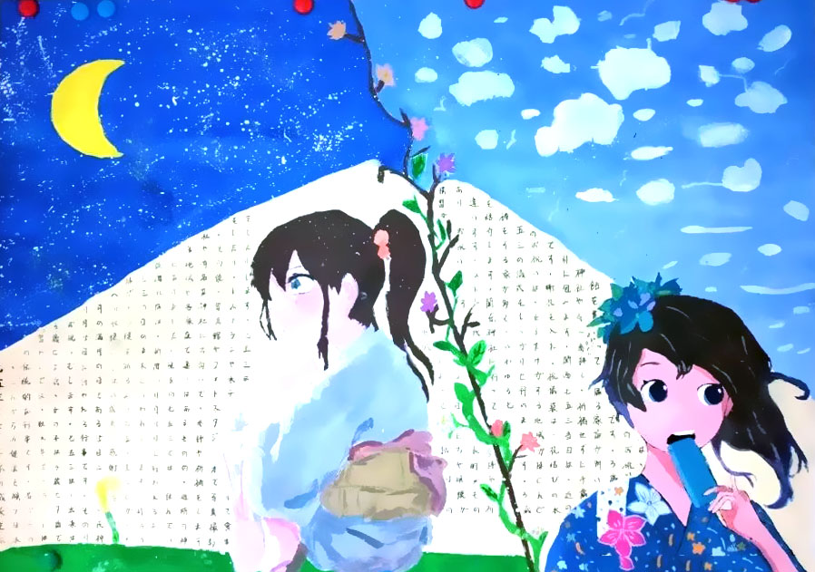 步骤1：进入日语的世界，我们对日本的了解一步步加深。“儿童节”（5月5日）、“七五三节”（11月15日）都是日本面向小孩子的传统节日。家人们为了庆祝孩子的诞生和茁壮成长，会去神社感谢神灵并祈求神灵保佑孩子健康成长。