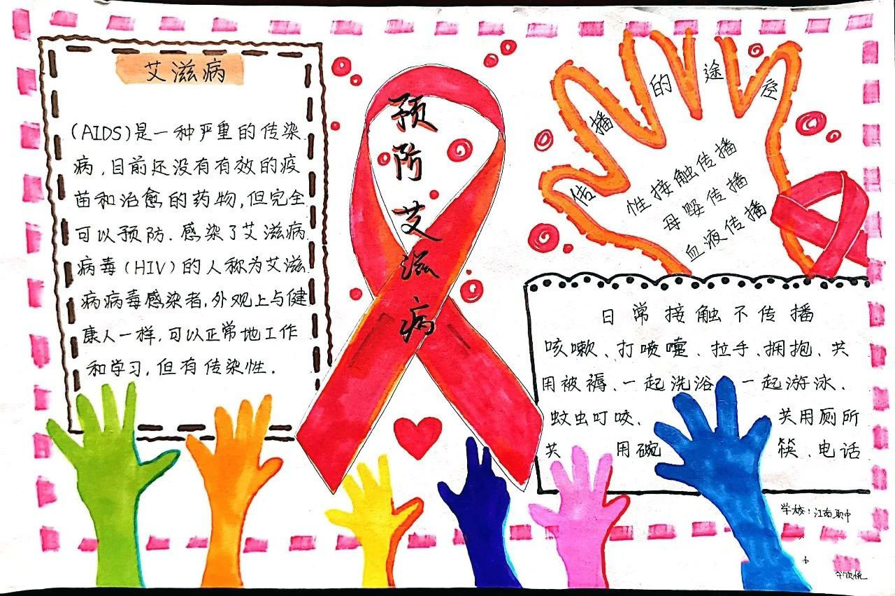 “校园防艾我在行动”主题手抄报-图8