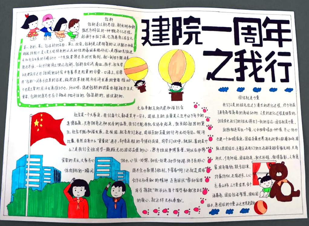 建院一周年校庆手抄报-图1