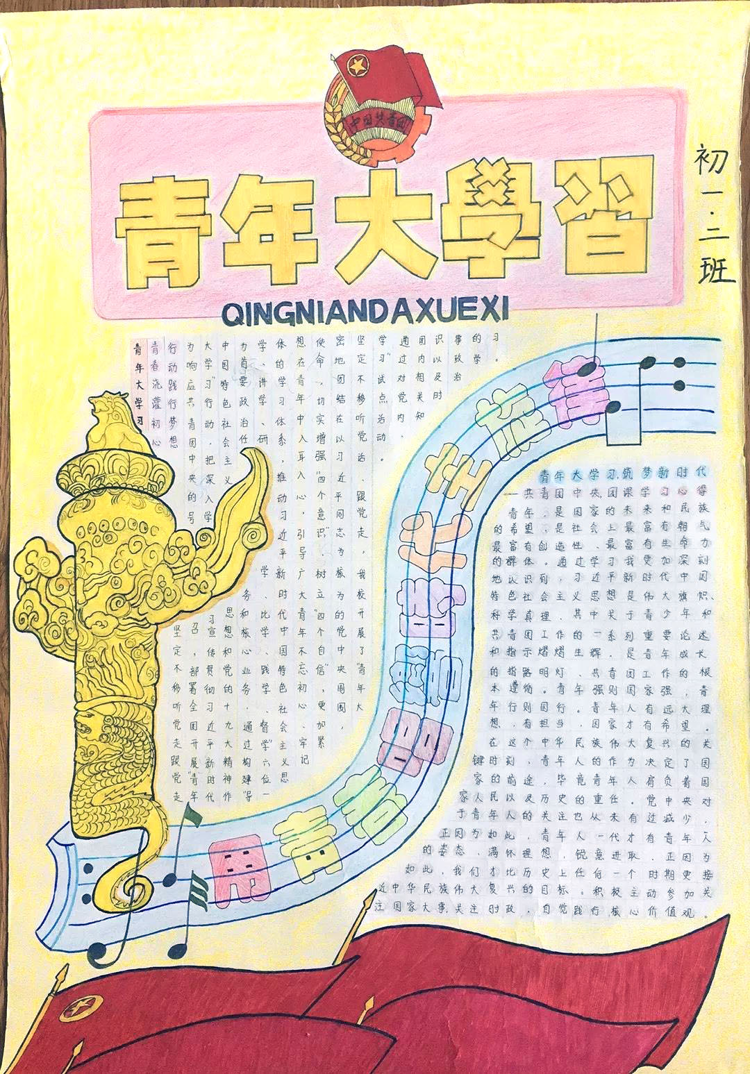 “用青春唱响时代主旋律”主题手抄报-图5