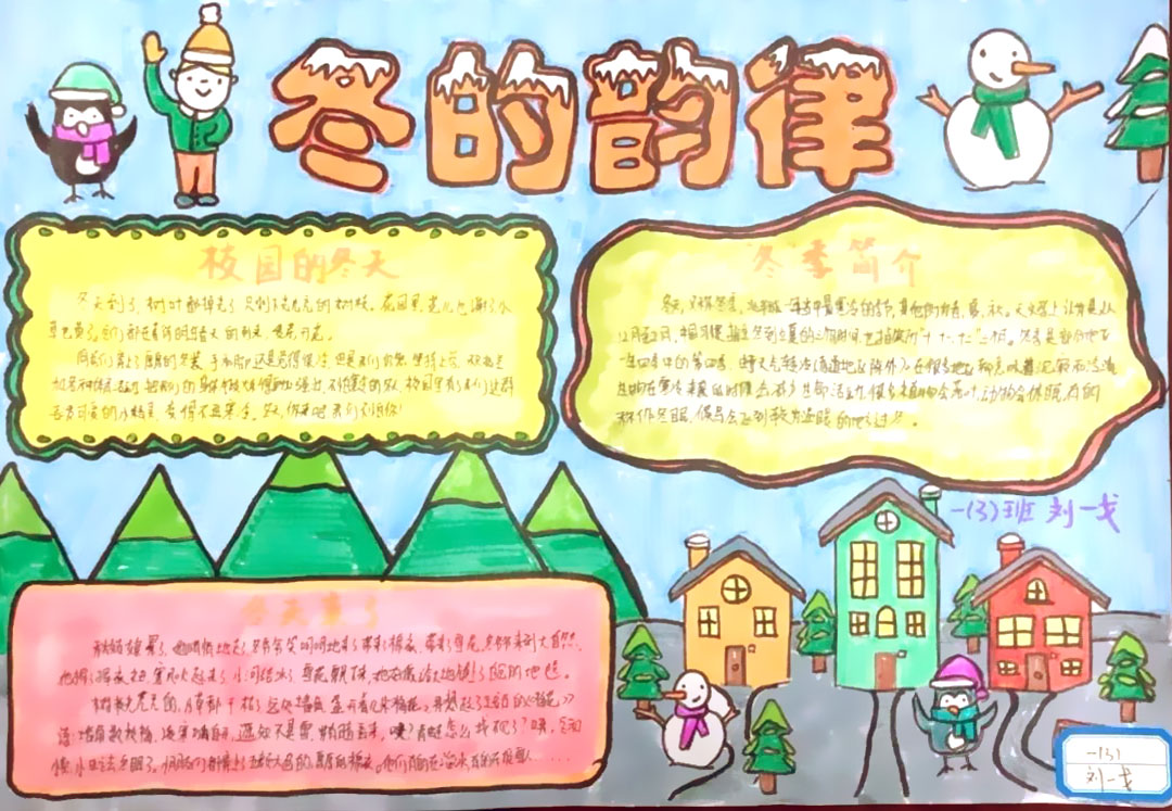 怎么画冬天手抄报-图2