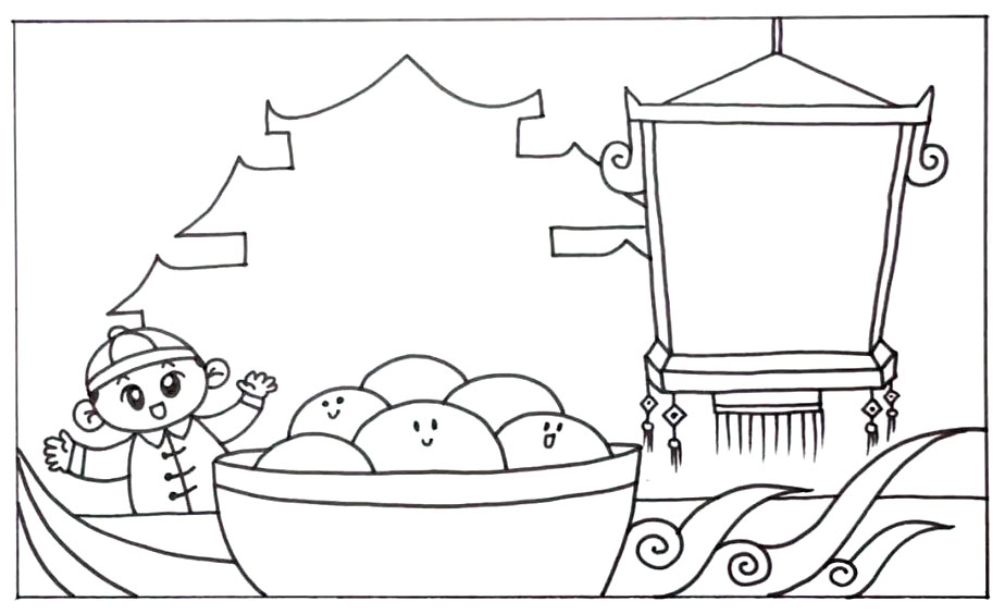 步骤4：接着，为你的手抄报加上人物吧，背景中建筑物的轮廓其实也是一个文字框。