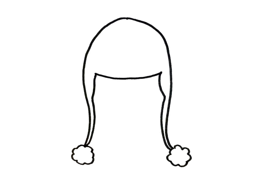 步骤3：卡通老虎帽子绘画步骤3