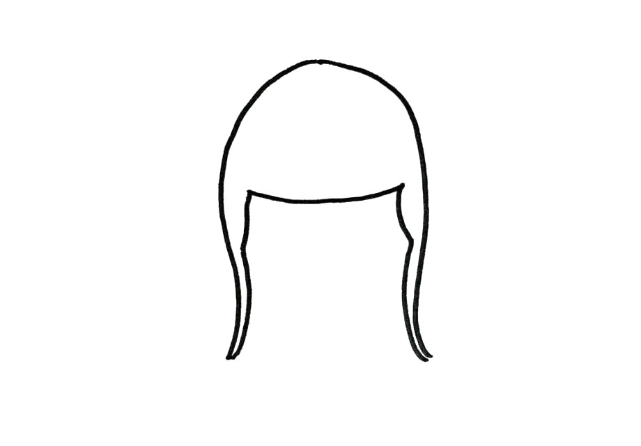 步骤2：卡通老虎帽子绘画步骤2