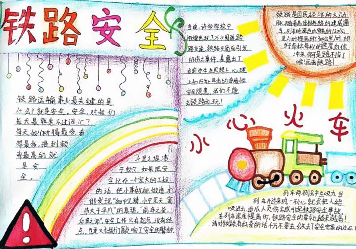 铁路护路手抄报图片-图7