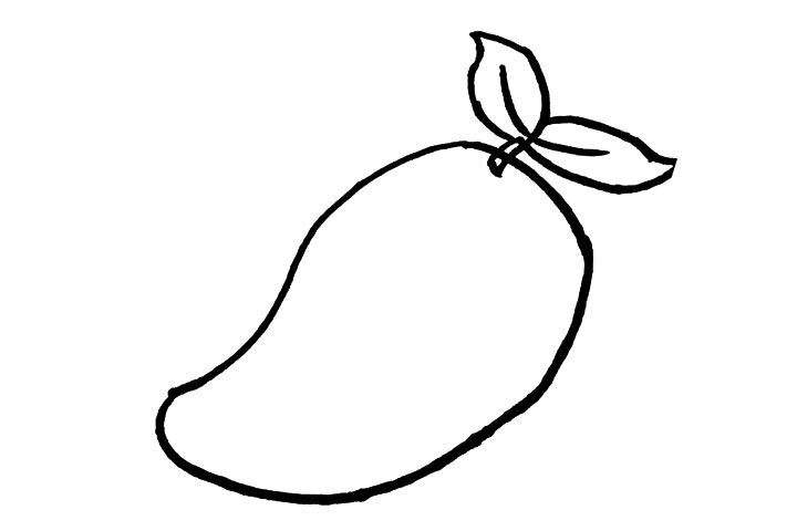 步骤4：小可爱们不要忘记给可爱的小叶子画上纹路哦!这一步很简单就是在两边的叶子中间画上两条弧线!