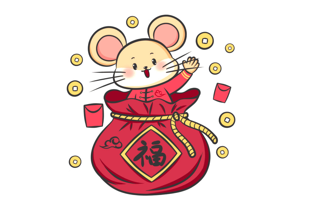 福鼠迎新春简笔画图片-图3