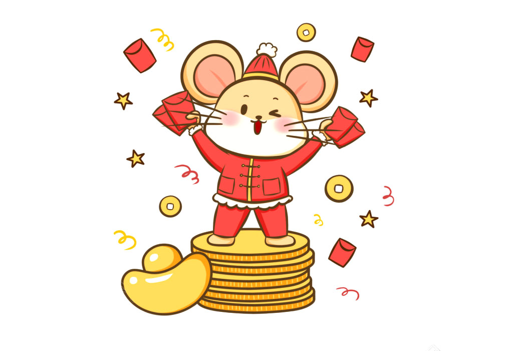 福鼠迎新春简笔画图片-图9