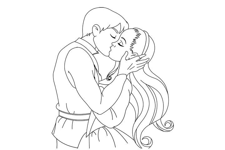 情人节情侣简笔画图片-图8