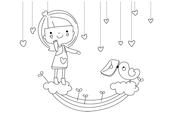 情人节人物简笔画图片-图1