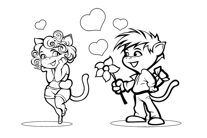 情人节人物简笔画图片-图8