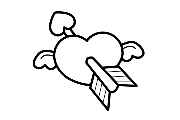 一箭穿心简笔画图片-图5