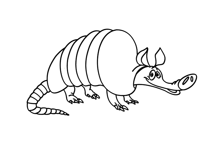 犰狳简笔画图片-图1