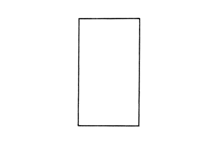 步骤1：先画一个长方形。
