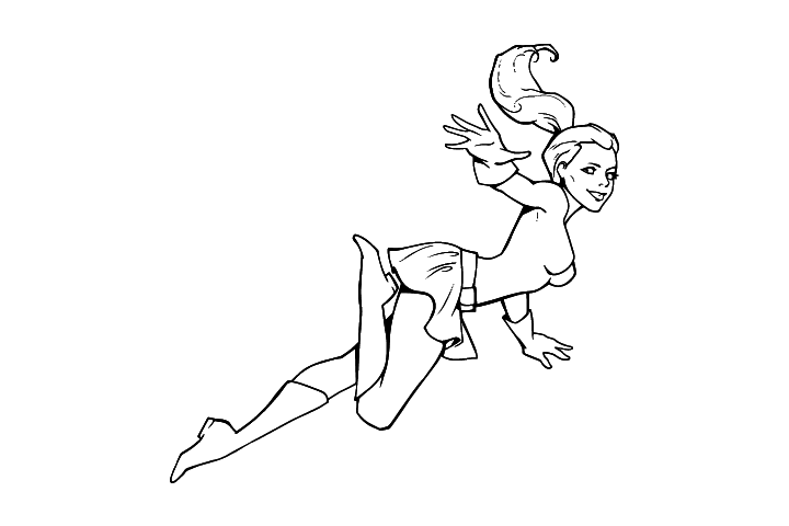 女超人简笔画图片-图5