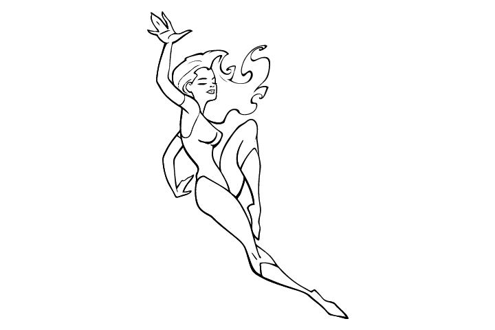 女超人简笔画图片-图7