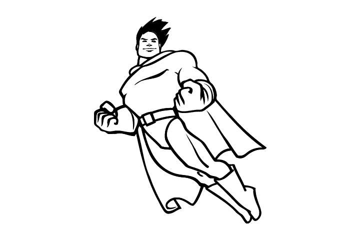 超人爸爸简笔画图片-图1