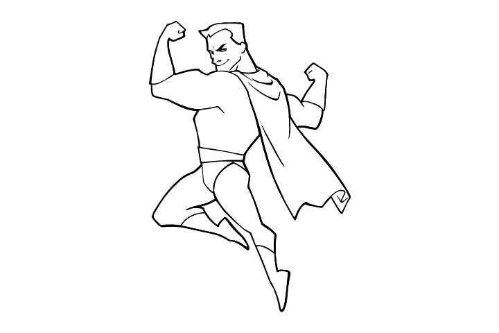 超人爸爸简笔画图片-图4