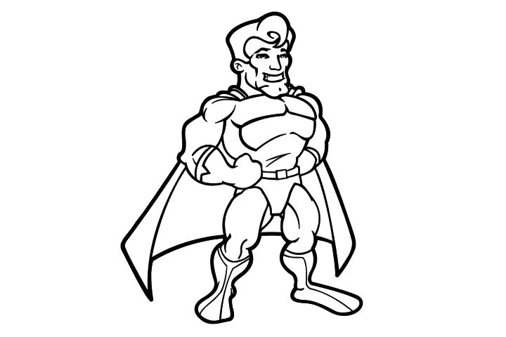 超人爸爸简笔画图片-图5