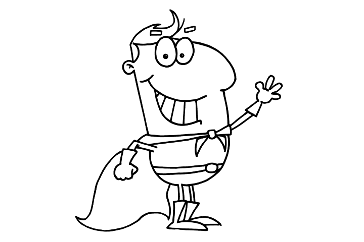 超人爸爸简笔画图片-图6