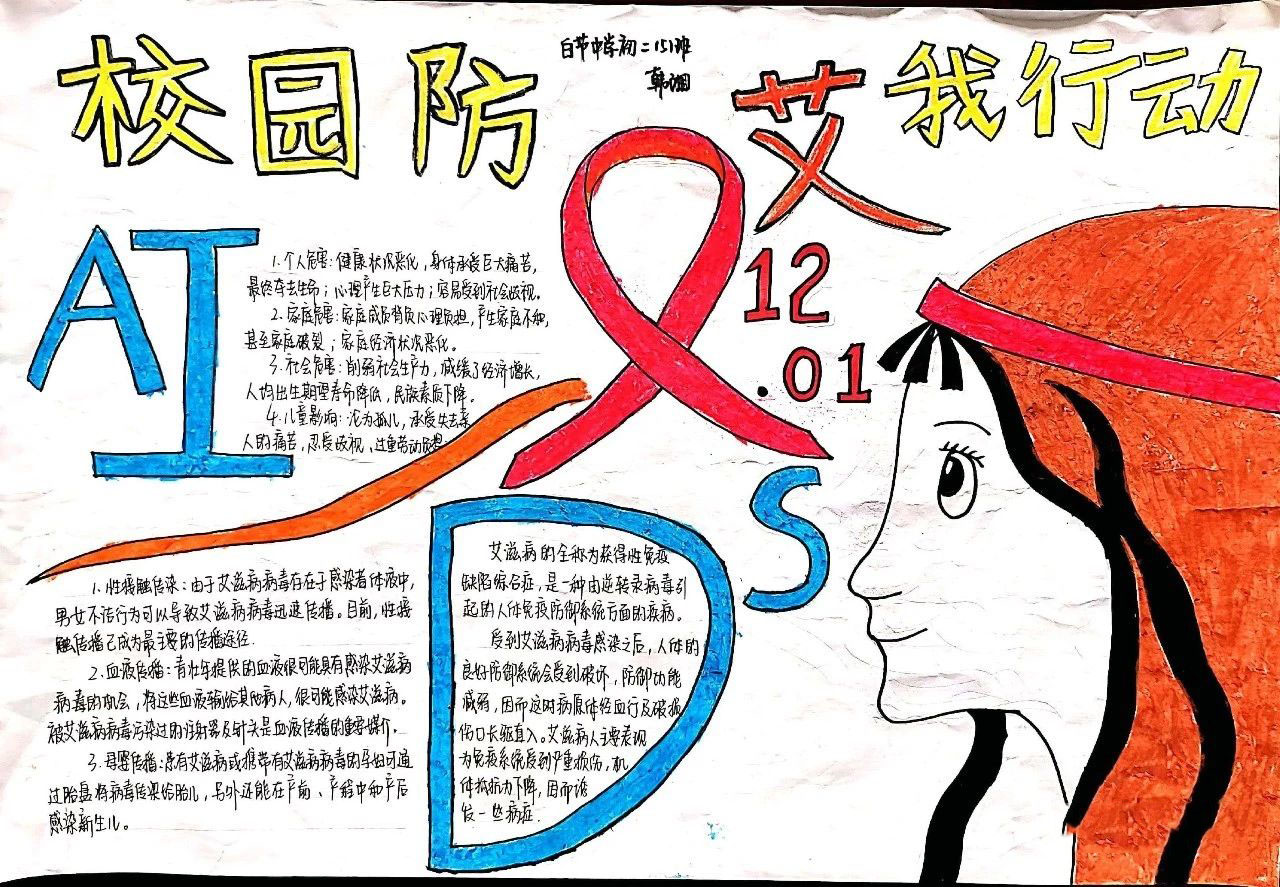 “预防艾滋人人有责”手抄报-图8