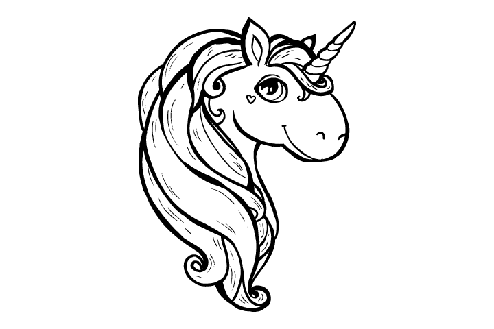 独角兽简笔画图片-图1