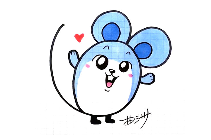 两只可爱的老鼠简笔画图片-图2