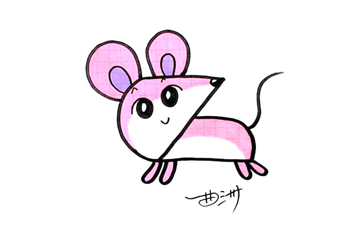 两只可爱的老鼠简笔画图片-图4