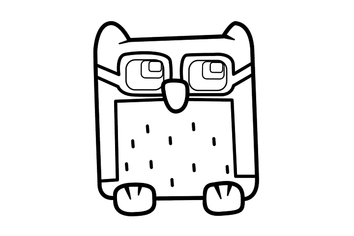 猫头鹰简笔画的画法-图2