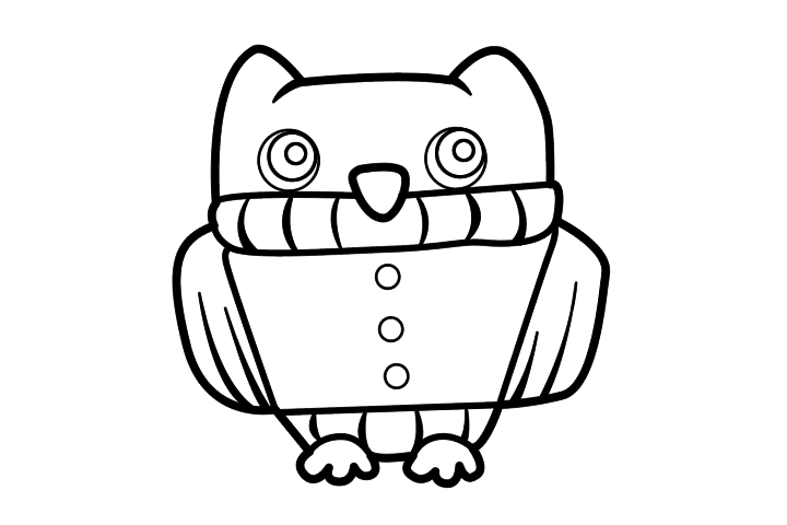 猫头鹰简笔画的画法-图3
