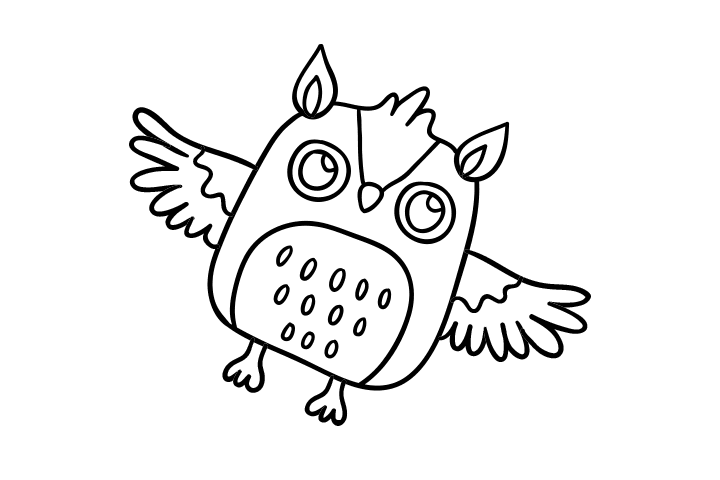 猫头鹰简笔画的画法-图4