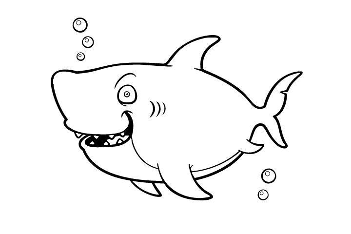 鲨鱼简笔画图片-图6
